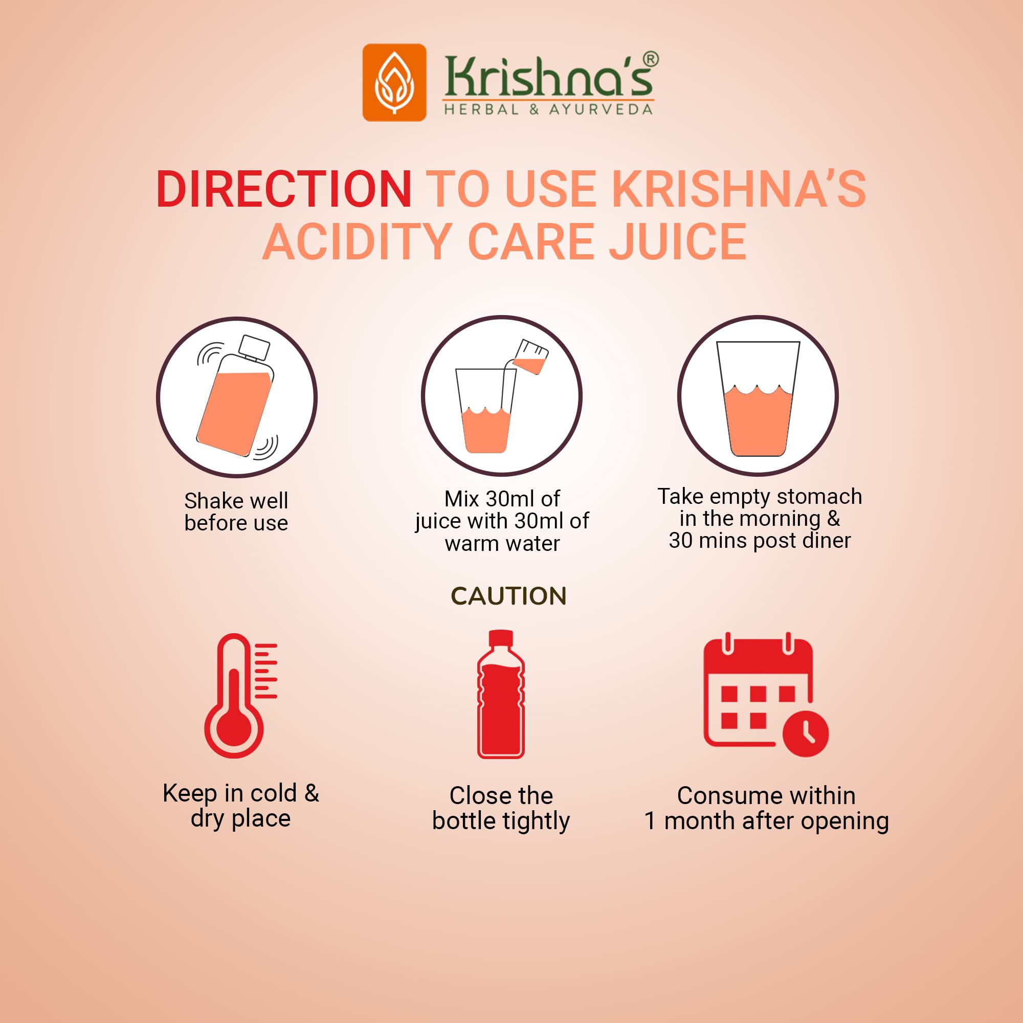 KRISHNA'S HERBAL & AYURVEDA Acidity Care Juice -1000 Ml(Pack Of 1) Provides Relief From Acidity & Bloating – view 6