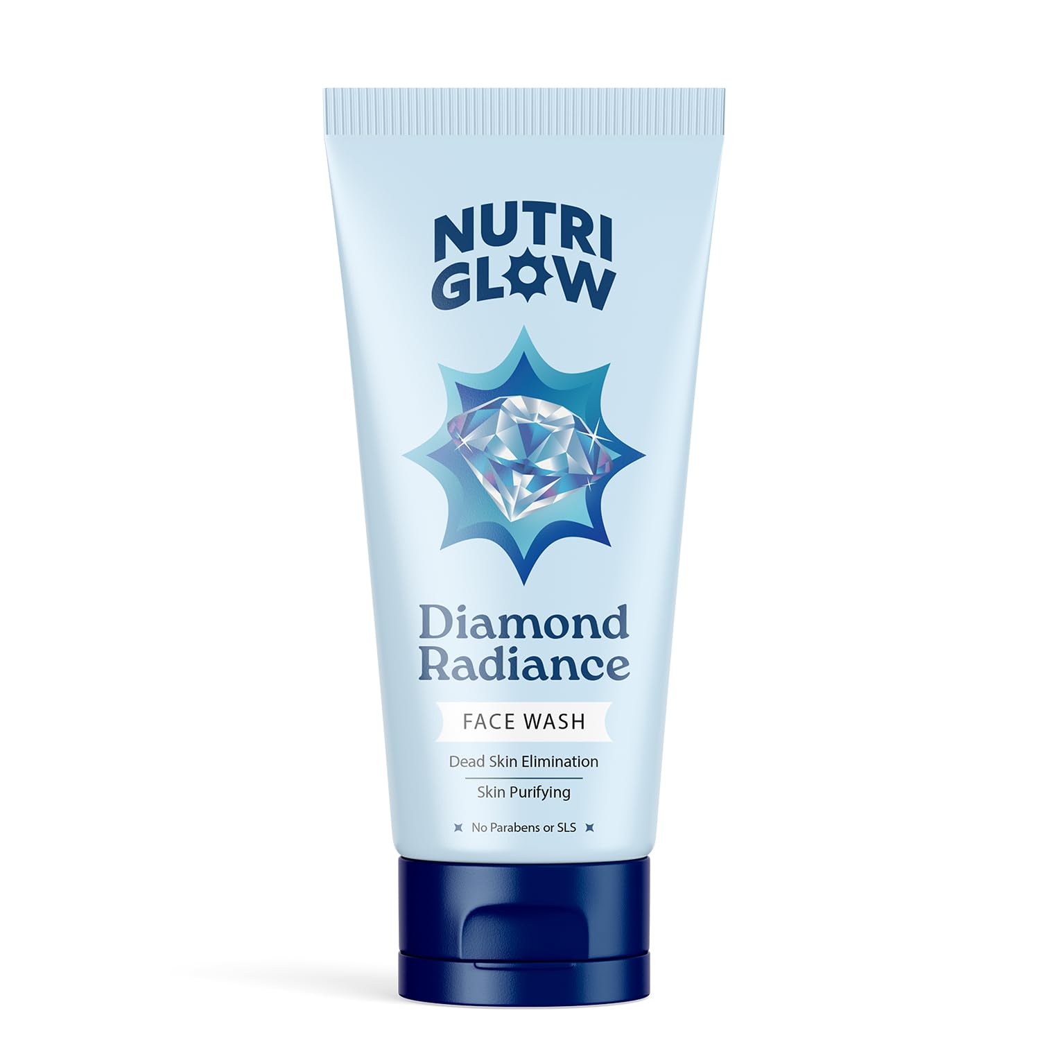 NutriGlow diamond radiance face wash tube with vitamin E and diamond dust