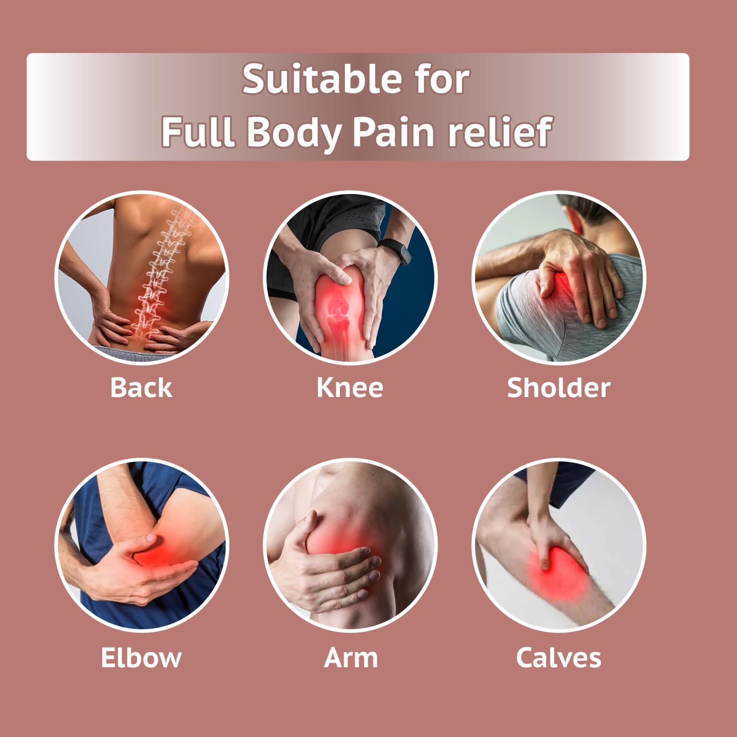 Meditive Body Massager for Full Body Pain Relief, Deep Tissue Massage Machine with Multiple Modes & Adjustable Speeds (Black) – view 4