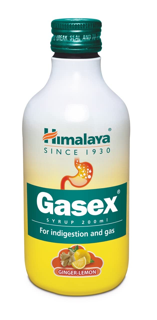 Himalaya Gasex digestive syrup bottle 200 ml ginger lemon