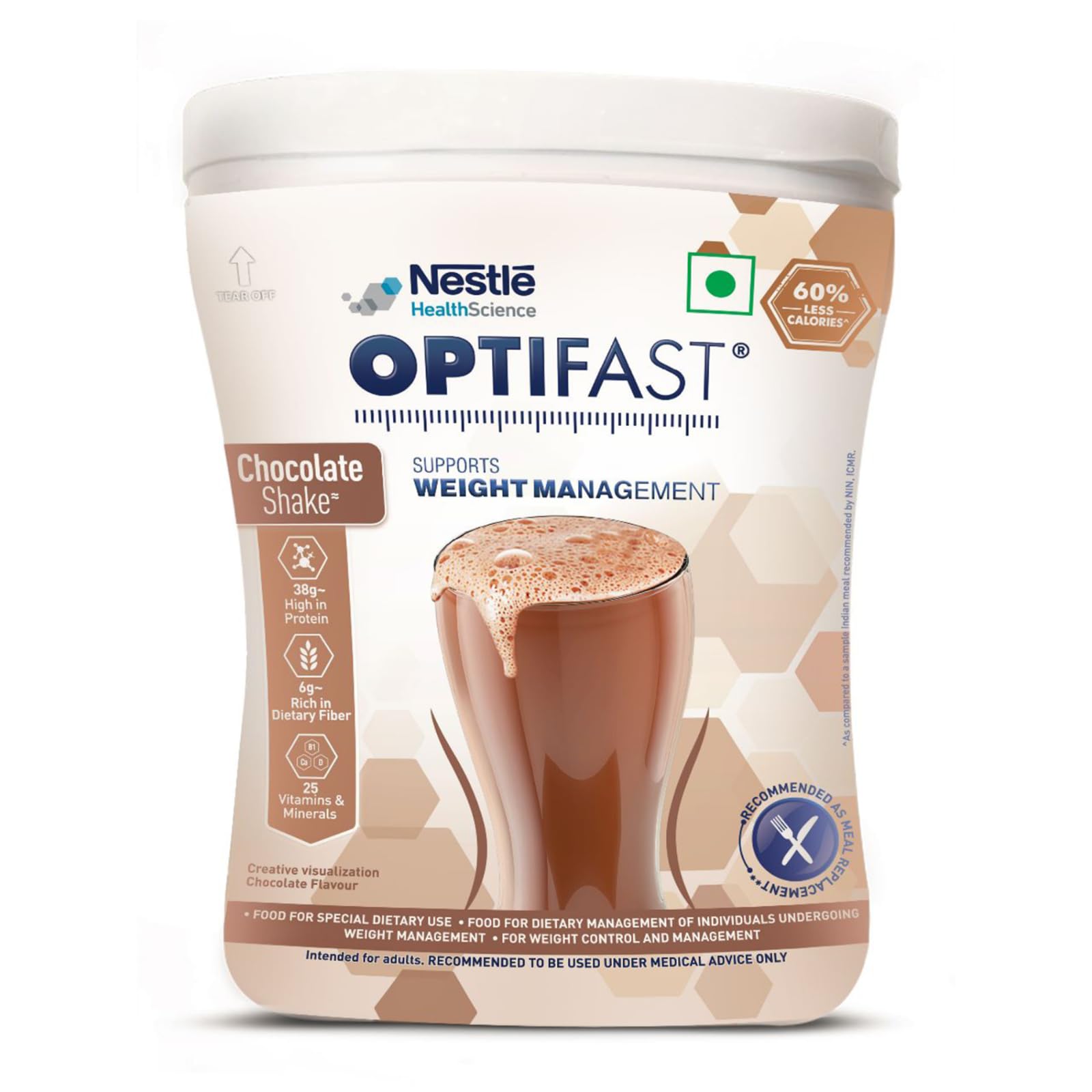 Nestlé Optifast weight loss diet chocolate powder tub 400 g