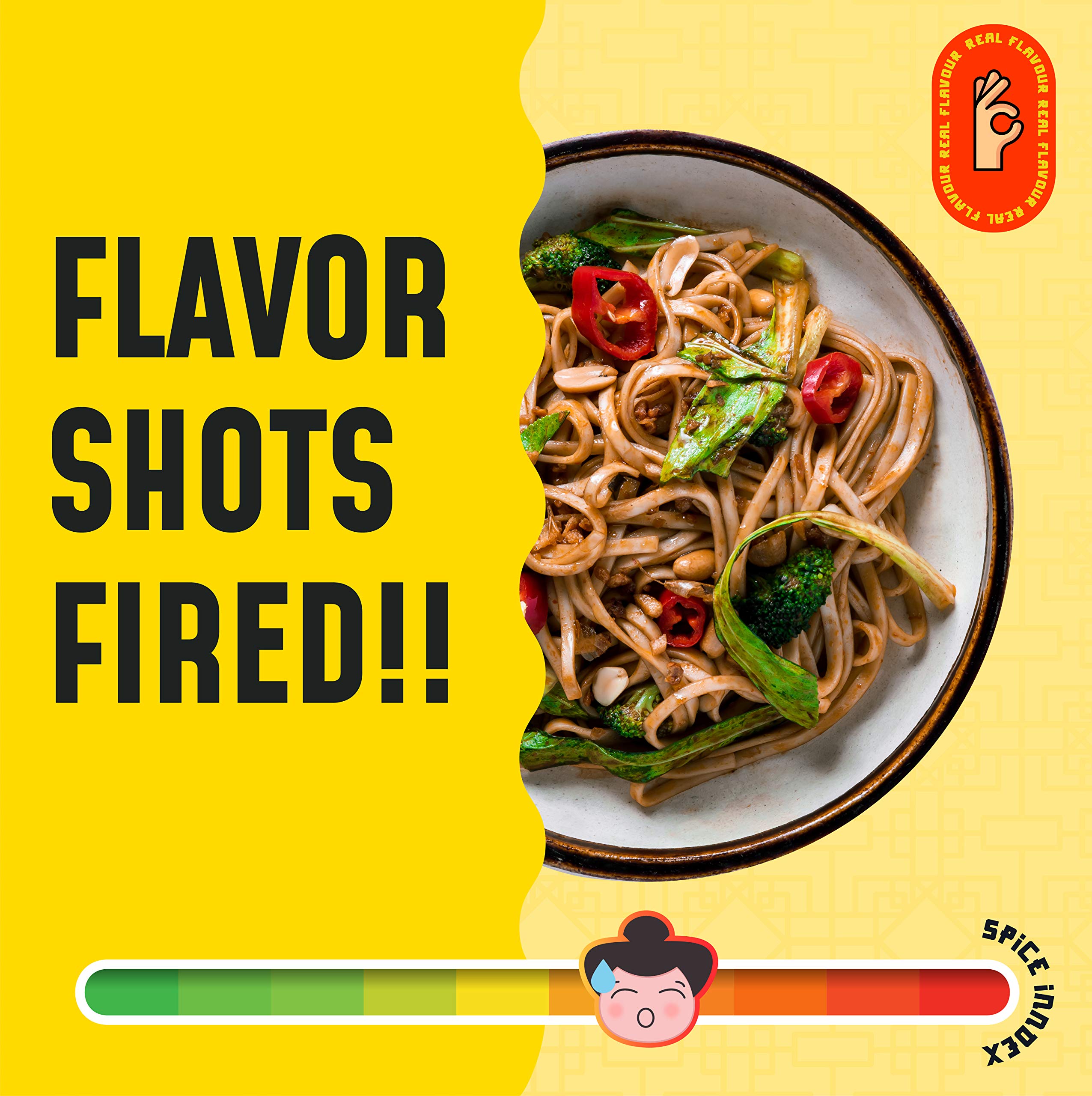 MasterChow Sweet and Spicy Noodle Pack - Hakka Noodles (300g) + Chilli & Garlic Bang Bang (220g)+ Sweet & Spicy Delhi Belly (220g) cooking sauce – view 4