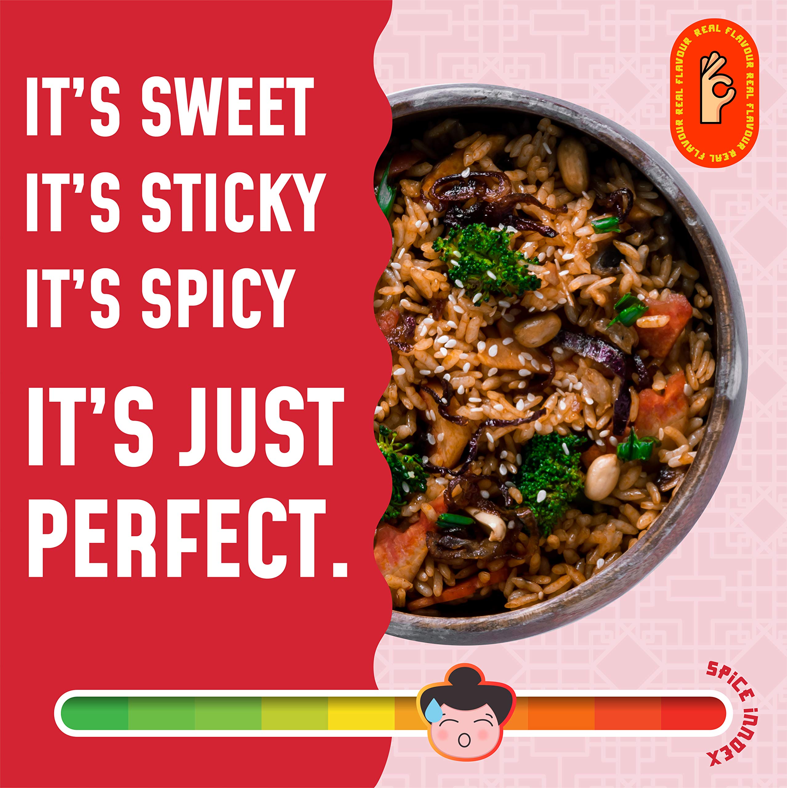 MasterChow Sweet and Spicy Noodle Pack - Hakka Noodles (300g) + Chilli & Garlic Bang Bang (220g)+ Sweet & Spicy Delhi Belly (220g) cooking sauce – view 5