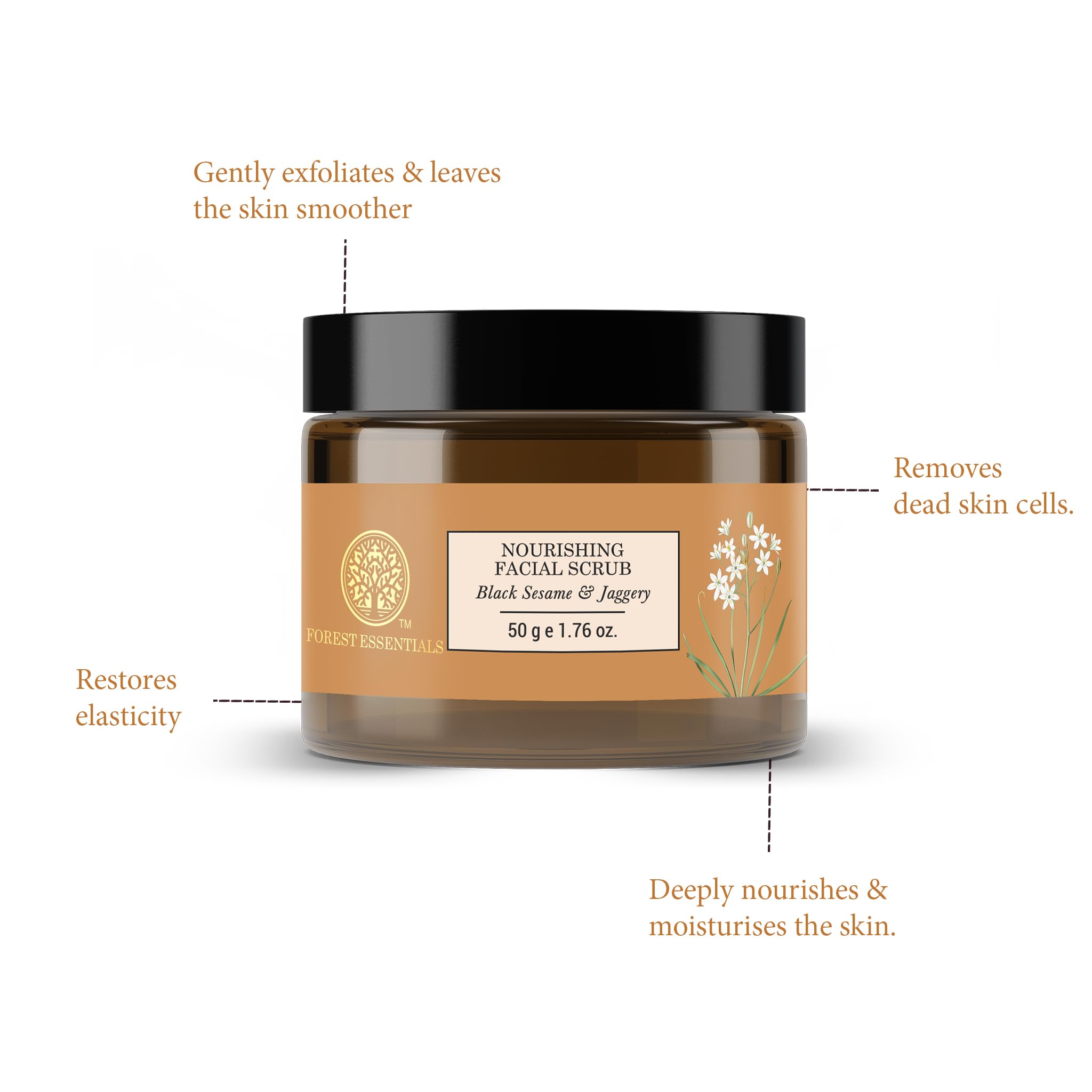 Forest Essentials Nourishing Facial Scrub Black Sesame & Jaggery – view 2