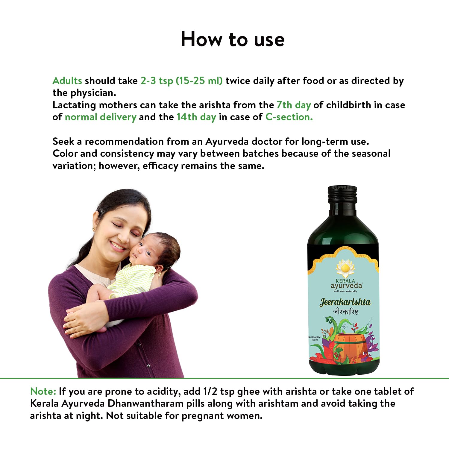 Kerala Ayurveda Jeerakarishta 450ml – view 6