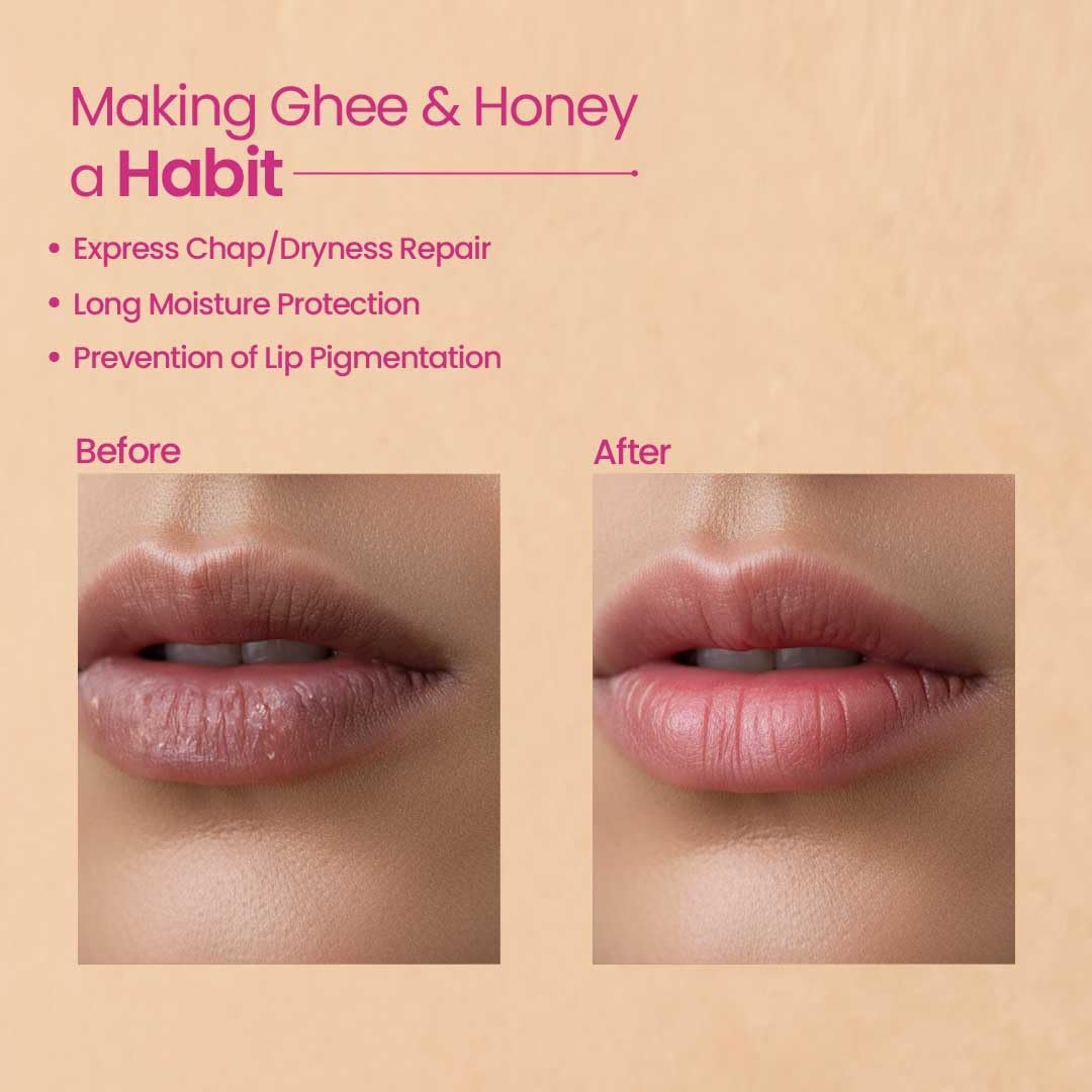 Nat Habit Lip Balm Fresh Infused Pomegranate Rose Lip Butter With Desi Ghee & Raw Honey For Lip Pigmentation, Lightening, Dark And Chapped Lips (8gm) (Pack of 2) – view 6