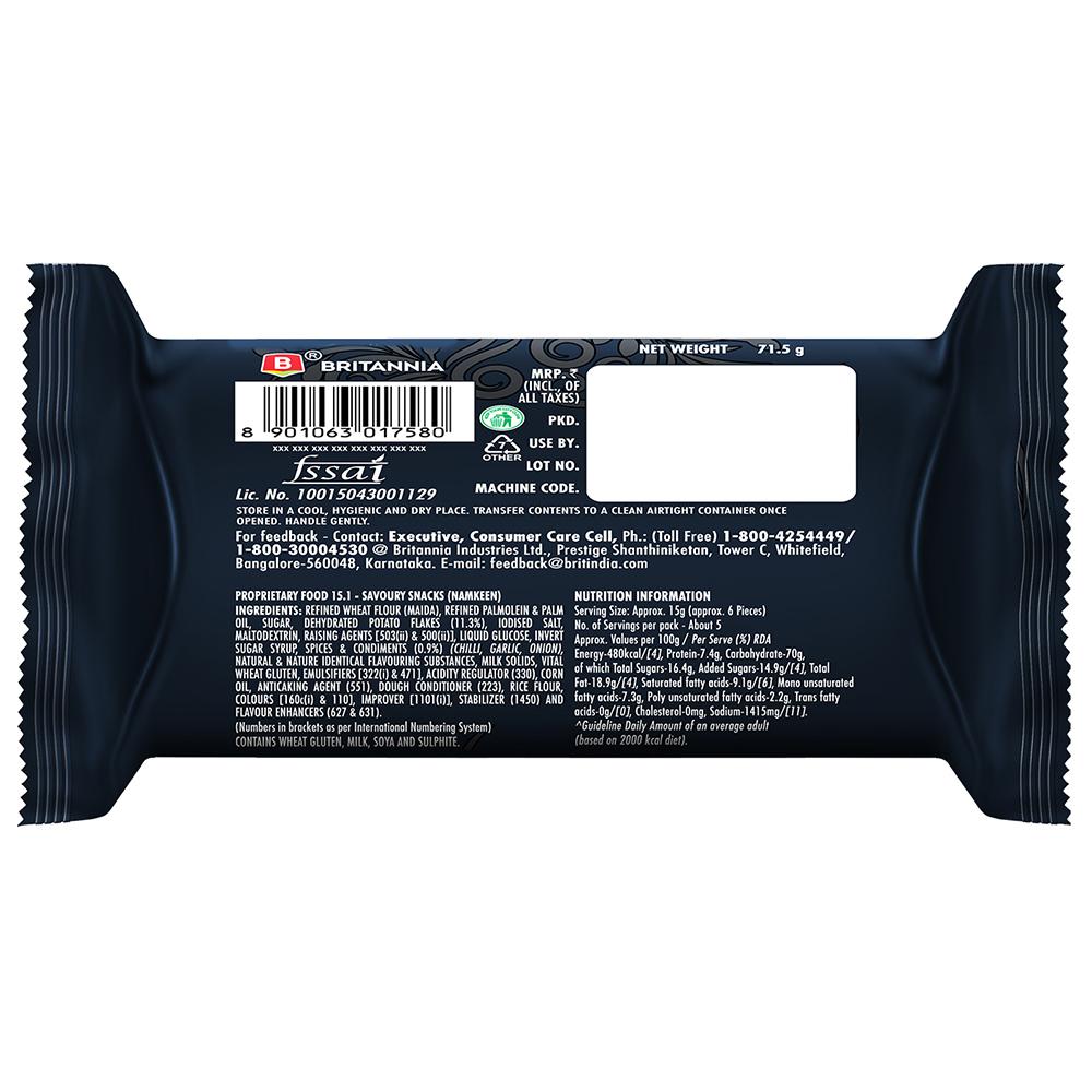 Britannia 50-50 Potazos Chilli Americana Spicy Crisps 71.5 G – view 2