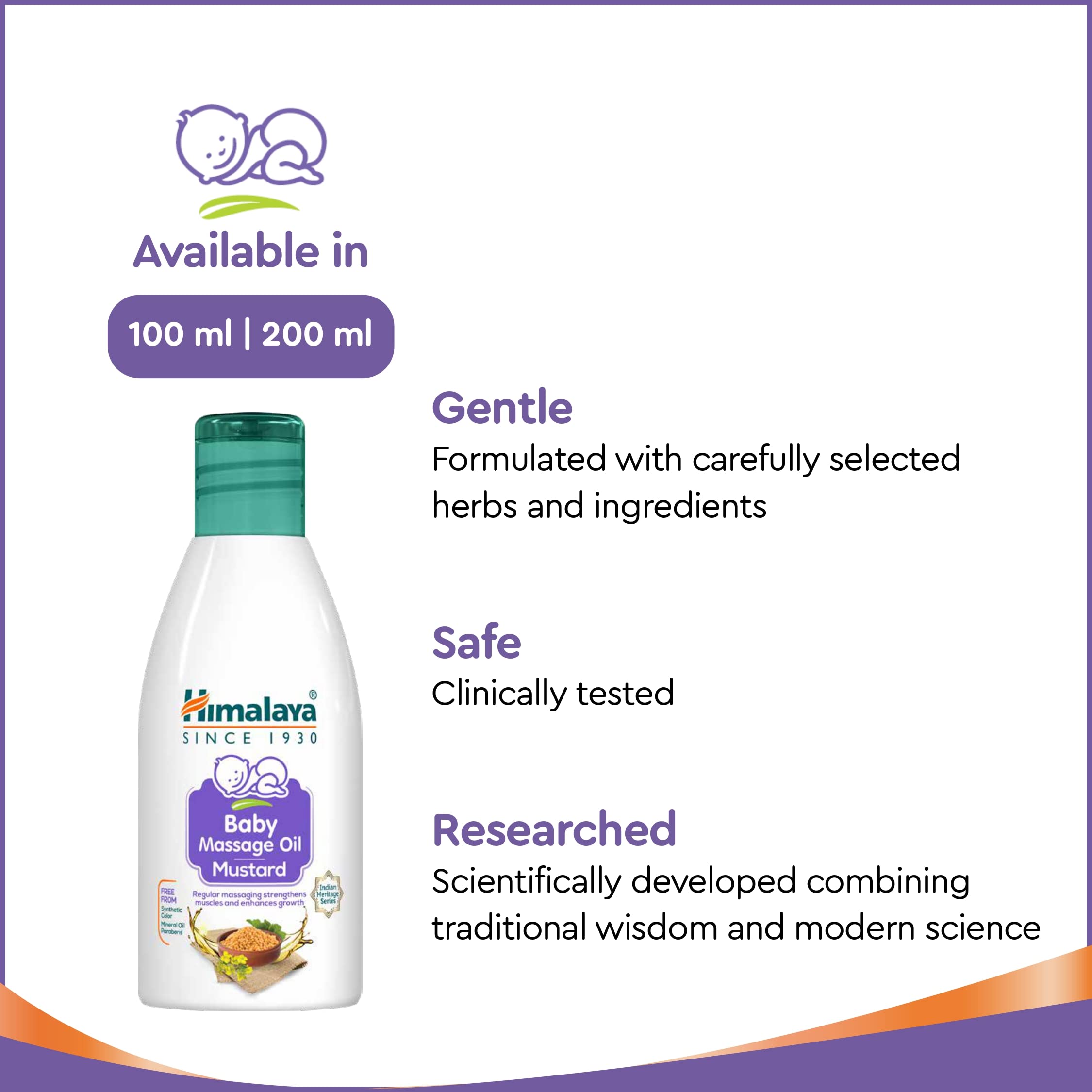Himalaya Baby Massage Oil (Mustard) 100 ml – view 7