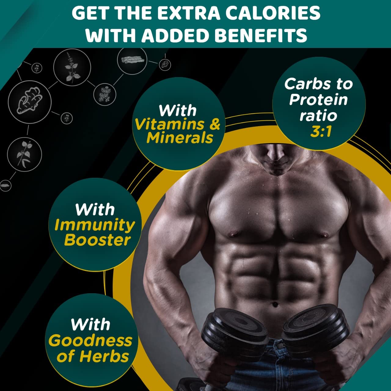 Himalaya Quista Pro MASS For Weight Gain - 1kg (Chocolate) – view 5