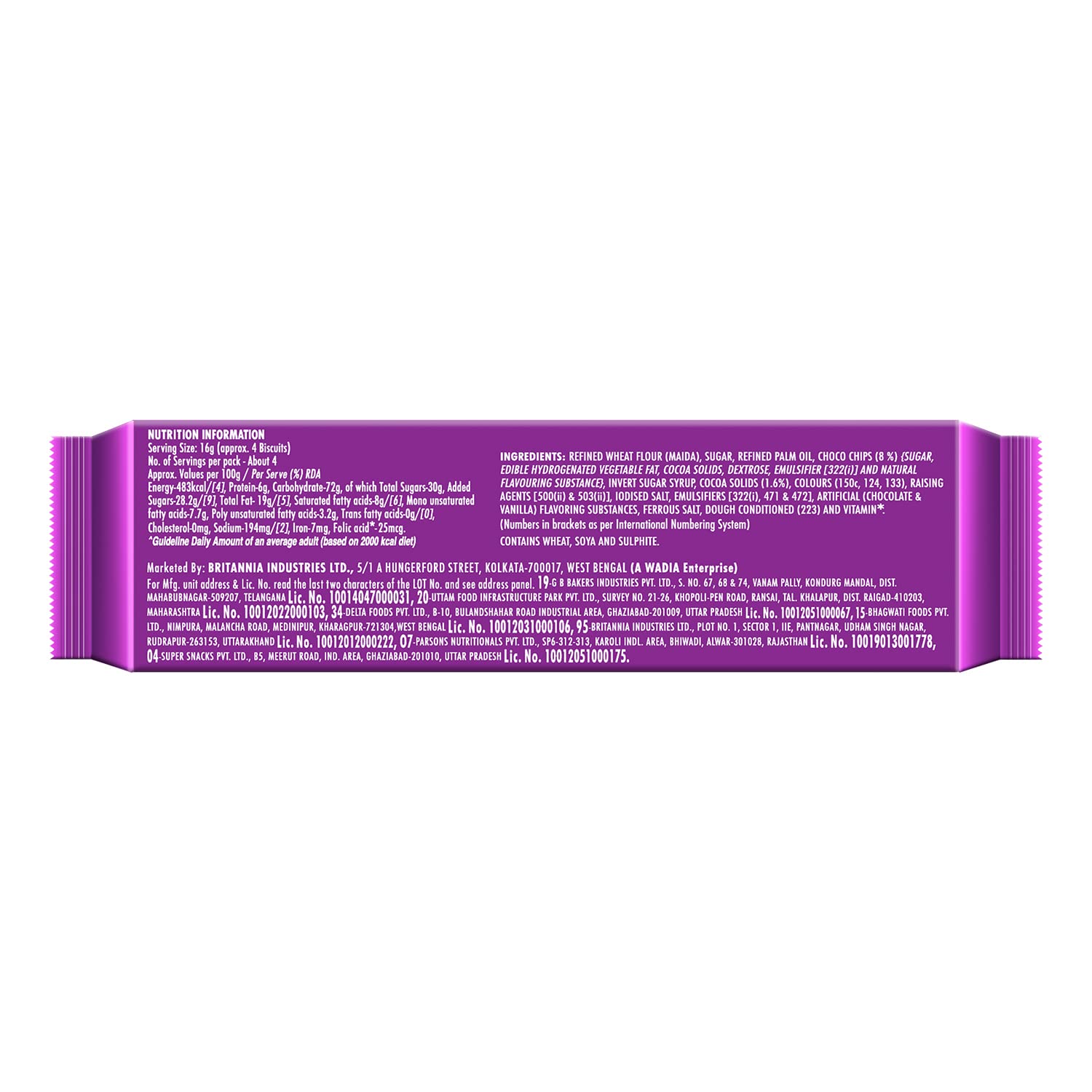 Britannia Tiger Krunch Chocochips Cookies, 63gm – view 4