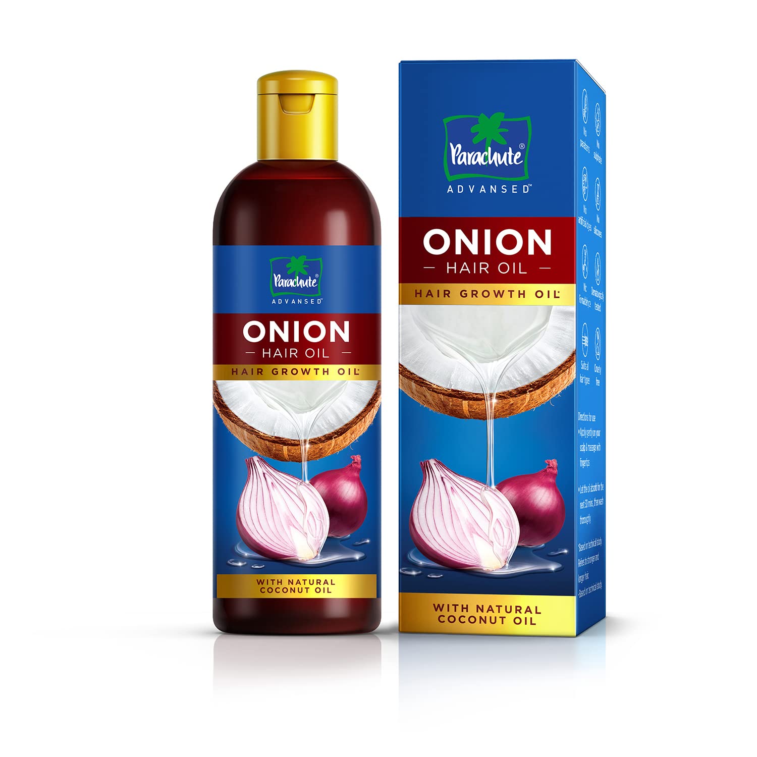 Parachute Advansed Onion Hair Oil with Comb Applicator - For Hair Growth and Hair Fall Control - With Natural Coconut Oil & Vitamin E - 200ml – view 2