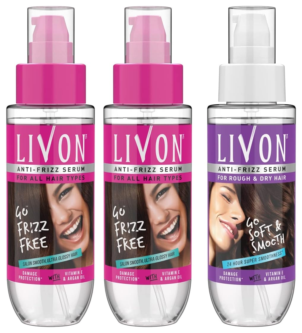 Livon unscented hair serum duo with argan oil extracts