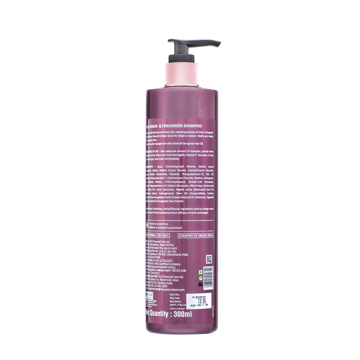 VLCC Onion & Fenugreek Shampoo For Hair Fall Control - 300ml – view 6