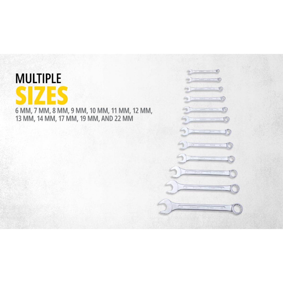 STANLEY 70-964E Combination Spanner Set With Maxi-Drive System (12-Pieces), Chrome-Vanadium Steel – view 3