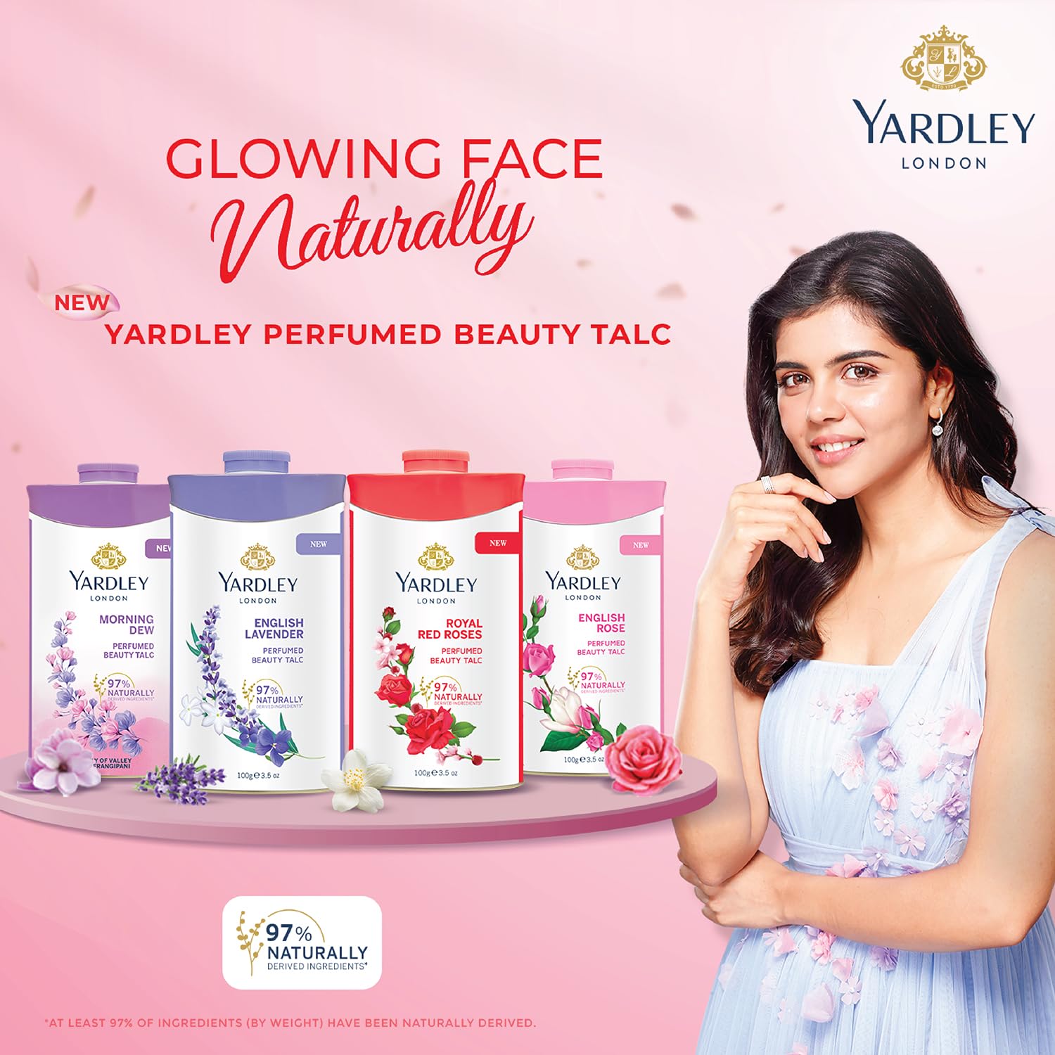 Yardley London Royal Red Rose Talc for Women, 250g – view 3