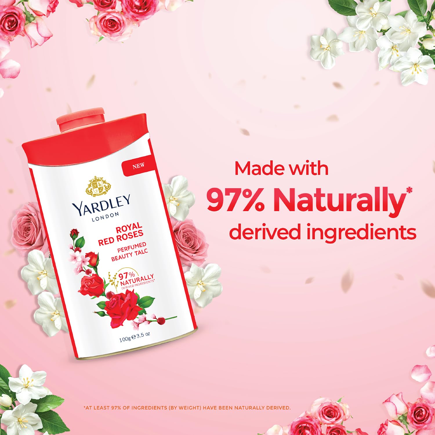 Yardley London Royal Red Rose Talc for Women, 250g – view 4