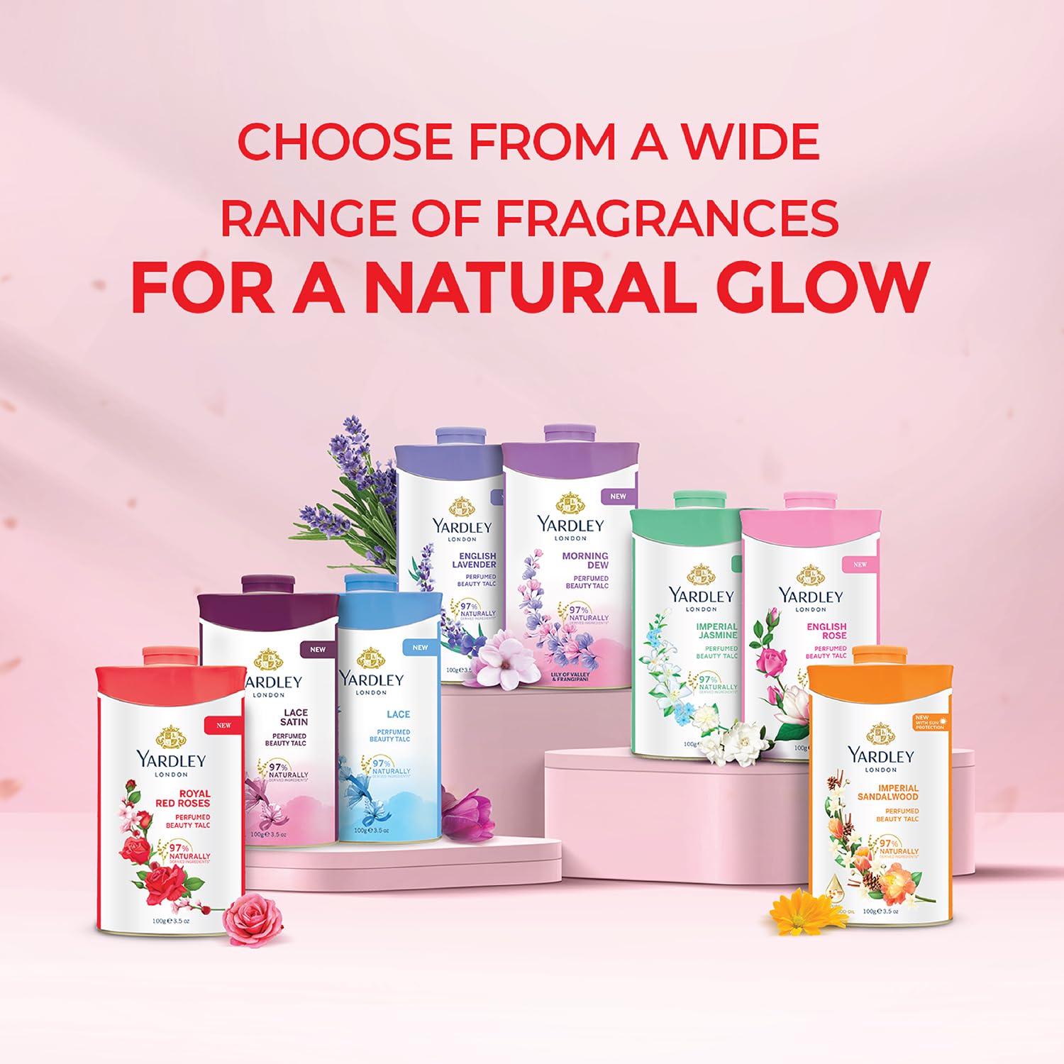 Yardley London Royal Red Rose Talc for Women, 250g – view 7