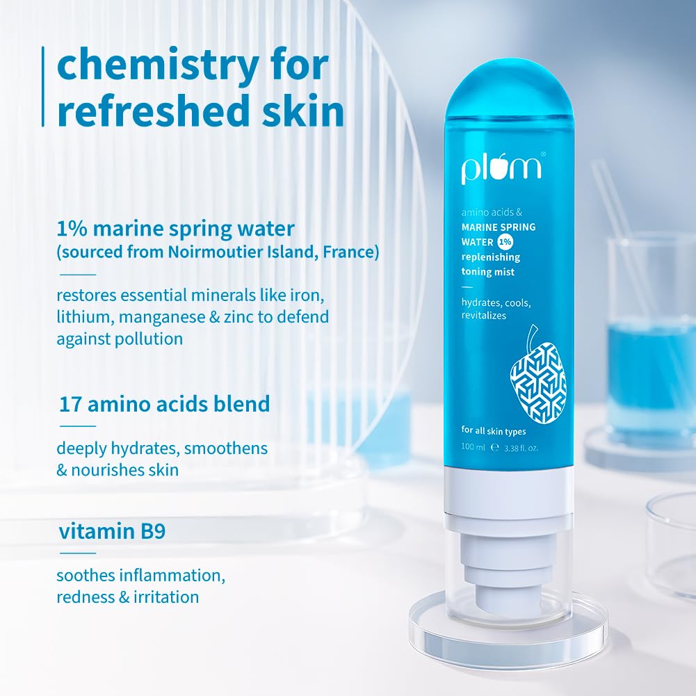 Plum 1% Marine Spring Water Replenishing Toning Mist Spray with Amino Acids – view 2
