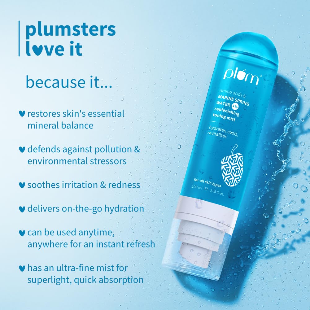 Plum 1% Marine Spring Water Replenishing Toning Mist Spray with Amino Acids – view 3