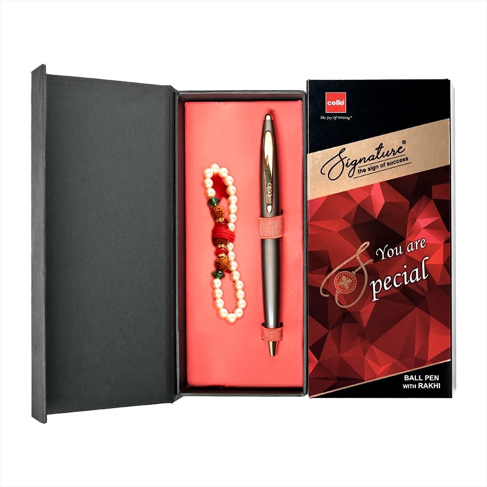 Cello Signature blue ink gift pen set in presentation box