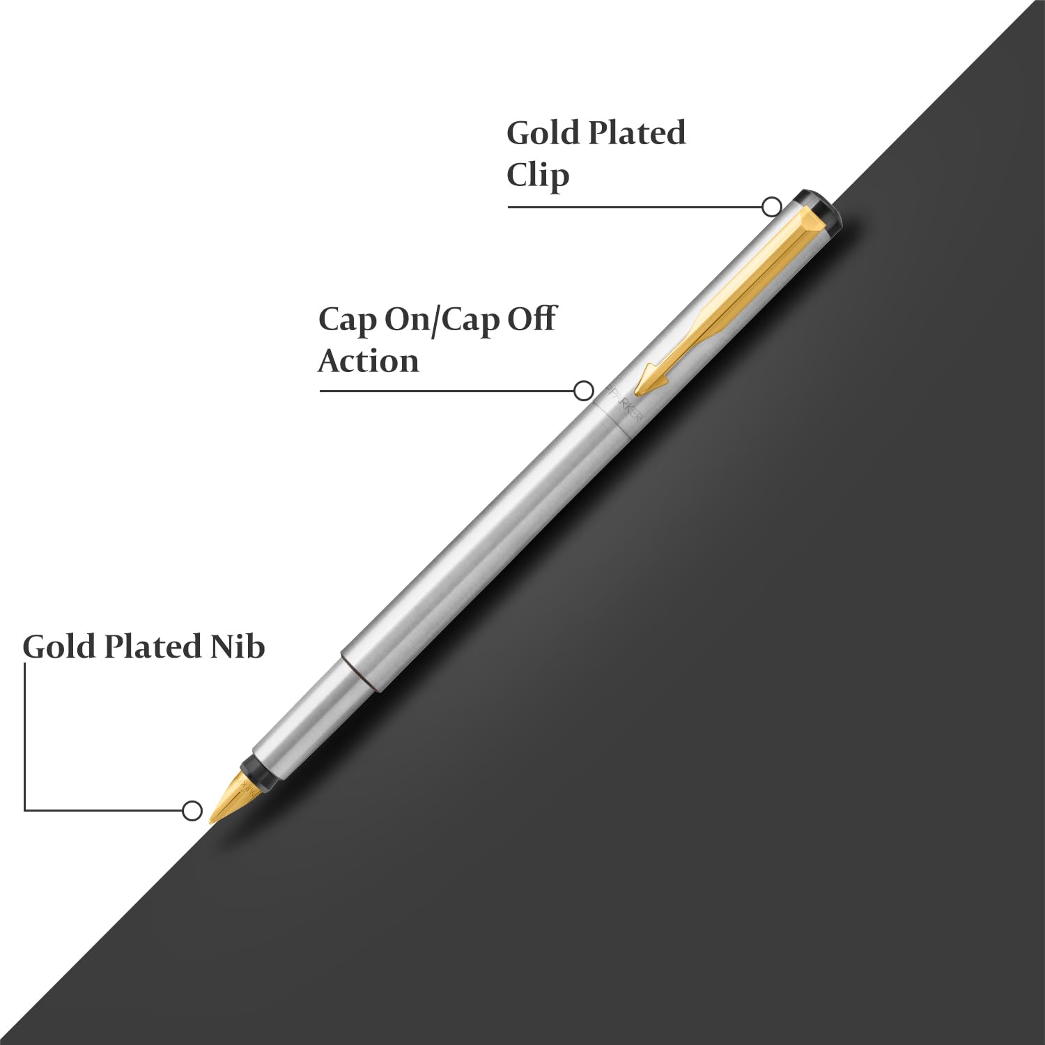 Parker Vector Stainless Steel GT Fountain Pen – view 7