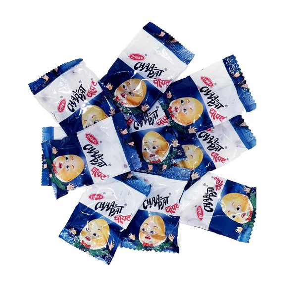 Round mango churan goli candy pack from India