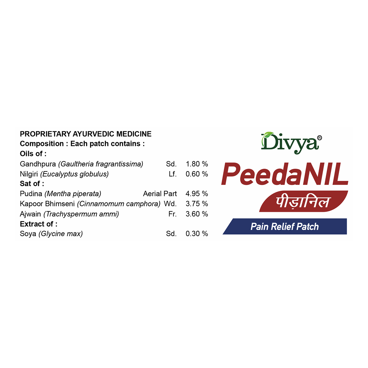 Peedanil Pain Relief Patch 21 g – view 3