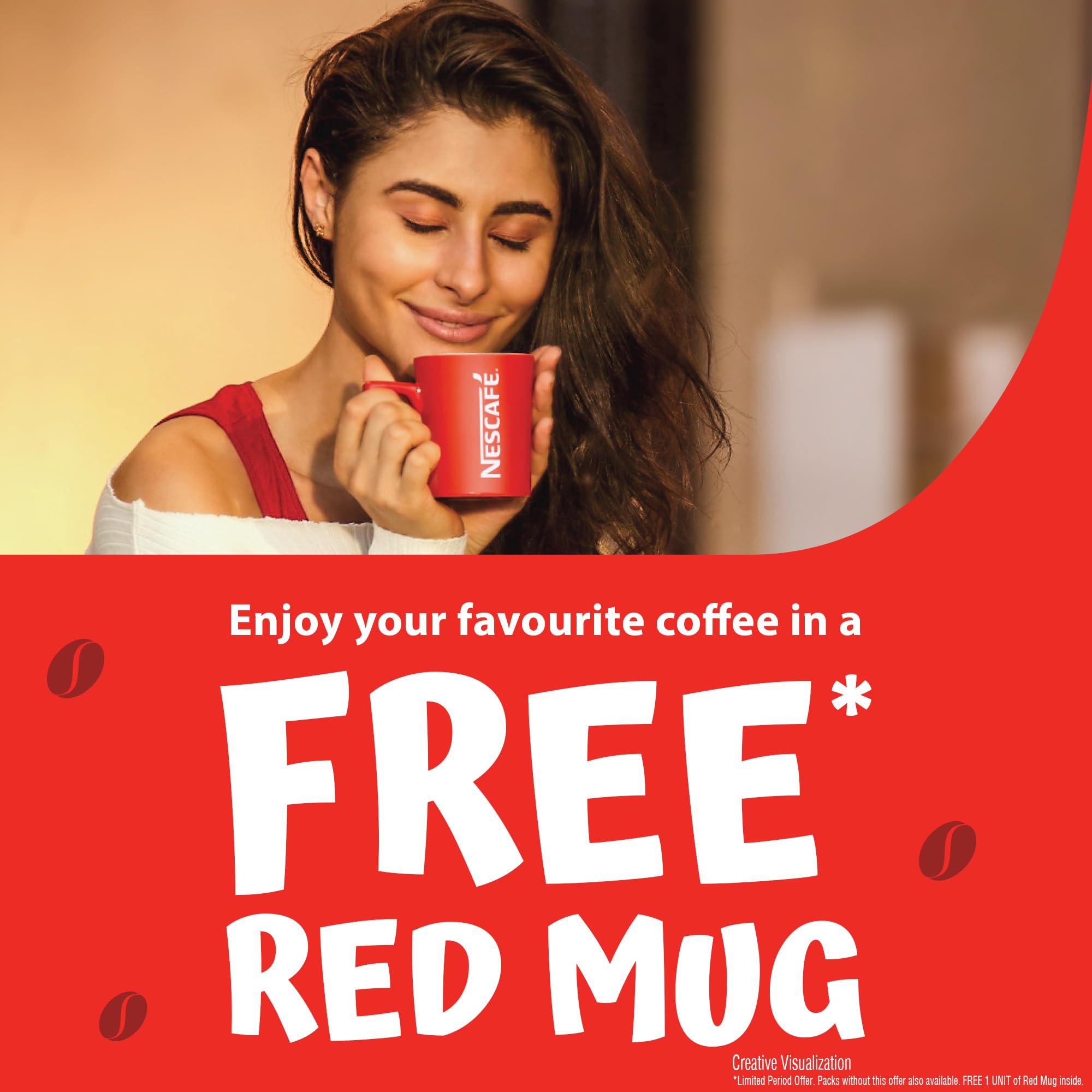 NESCAFE Classic Instant Coffee Powder with a FREE Red Mug, 190g – view 4
