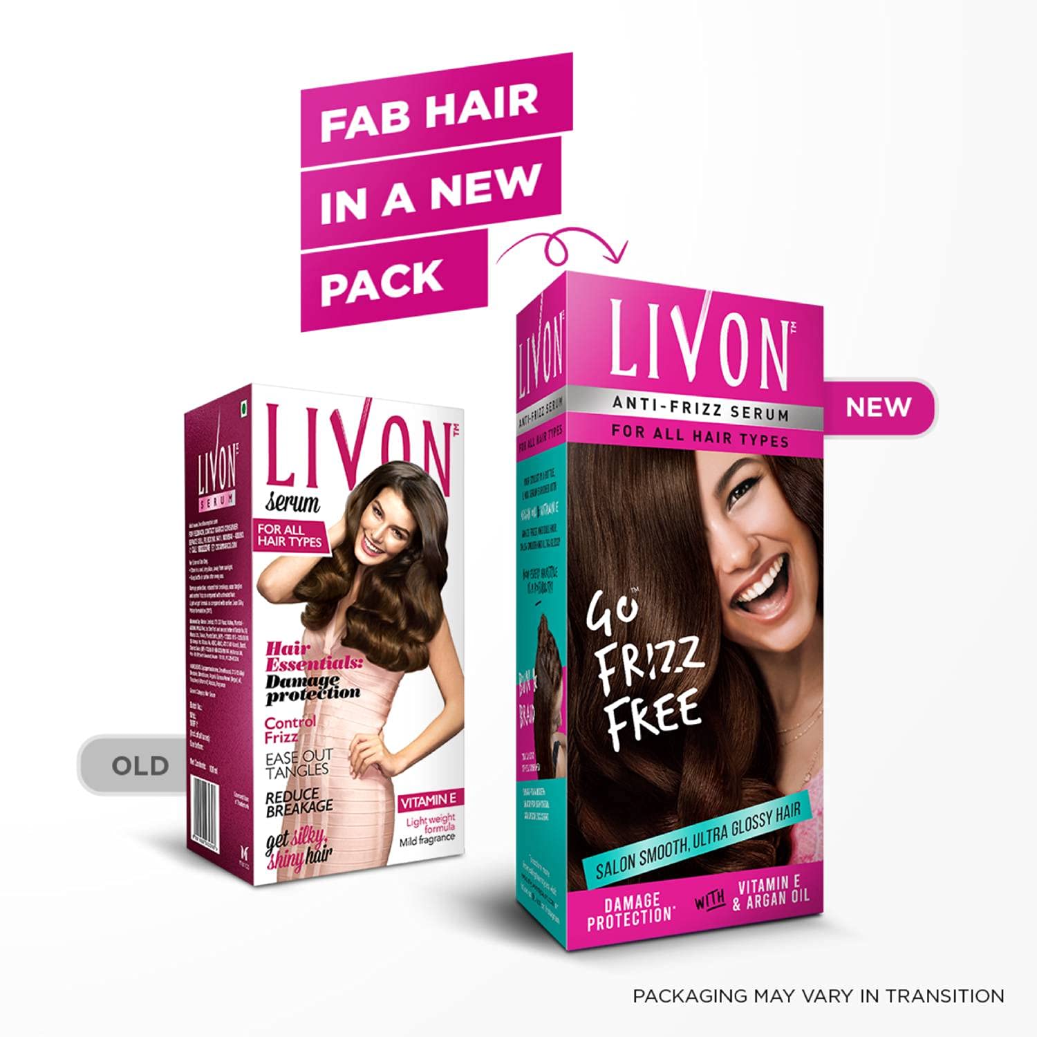 Livon Serum for Women for All Hair Types,For Frizz-free, Smooth & Glossy Hair, 50 ml and Livon Shake & Spray Serum for Women,For Frizz-free, Glossy Hair on-the-go,With Argan Oil & Vitamin B, 50 ml – view 3