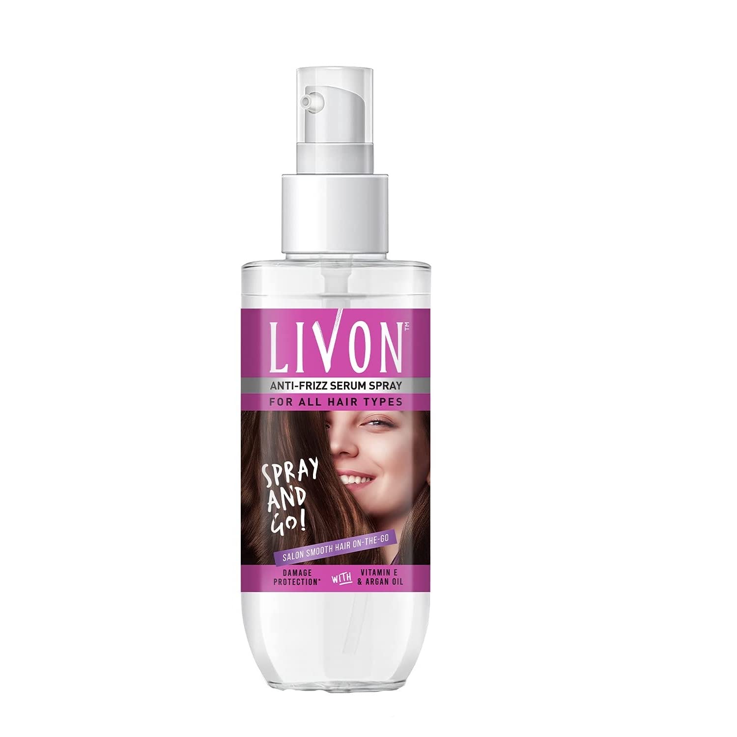 Livon Serum for Women for All Hair Types,For Frizz-free, Smooth & Glossy Hair, 50 ml and Livon Shake & Spray Serum for Women,For Frizz-free, Glossy Hair on-the-go,With Argan Oil & Vitamin B, 50 ml – view 5