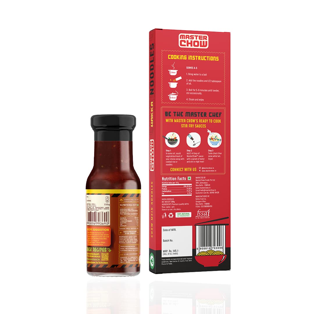 MasterChow Chowmein Noodle Pack: Indo-Chinese Chowmein Sauce with Hakka Noodles – view 2