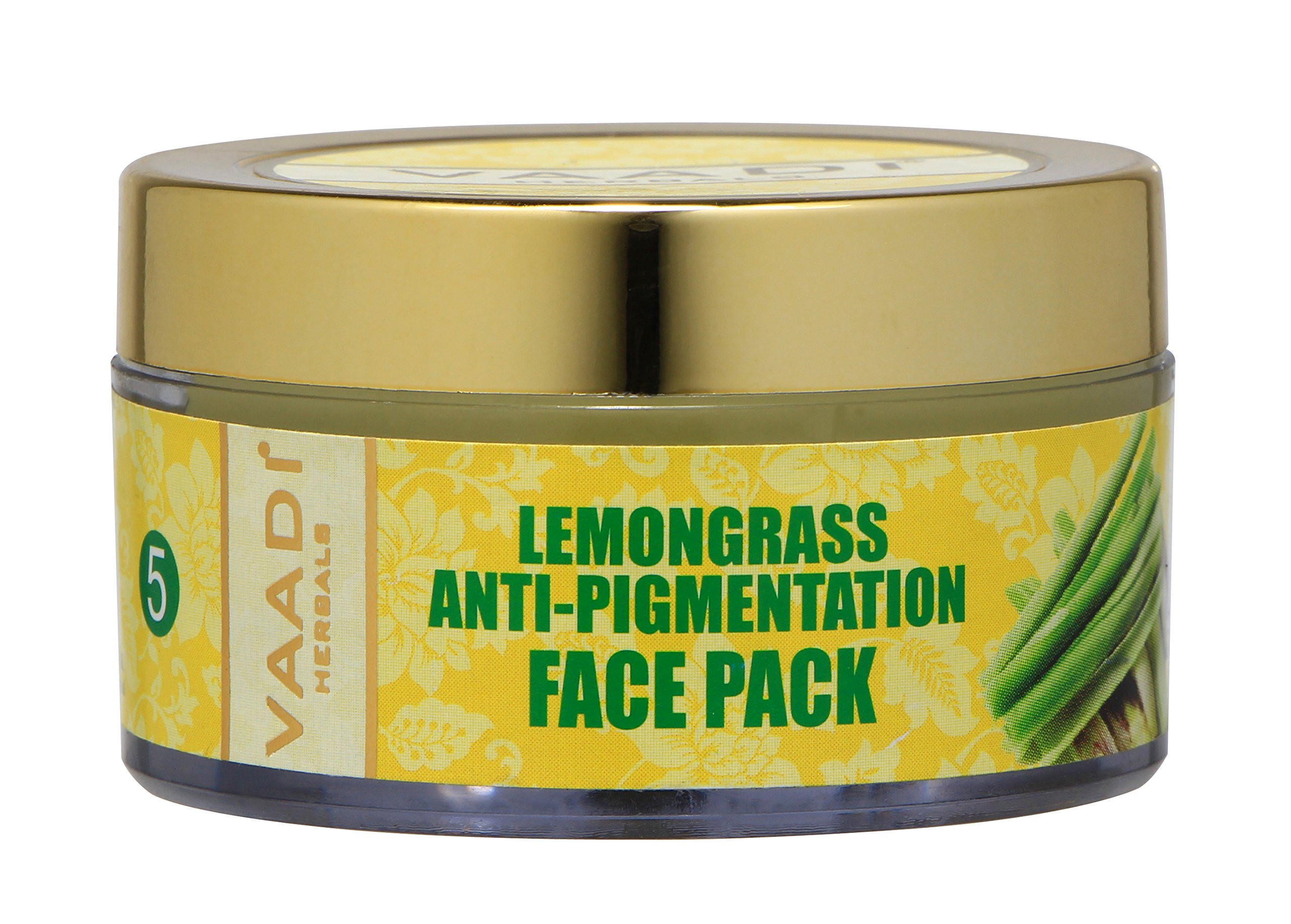 Vaadi Herbals lemongrass anti pigmentation face pack jar