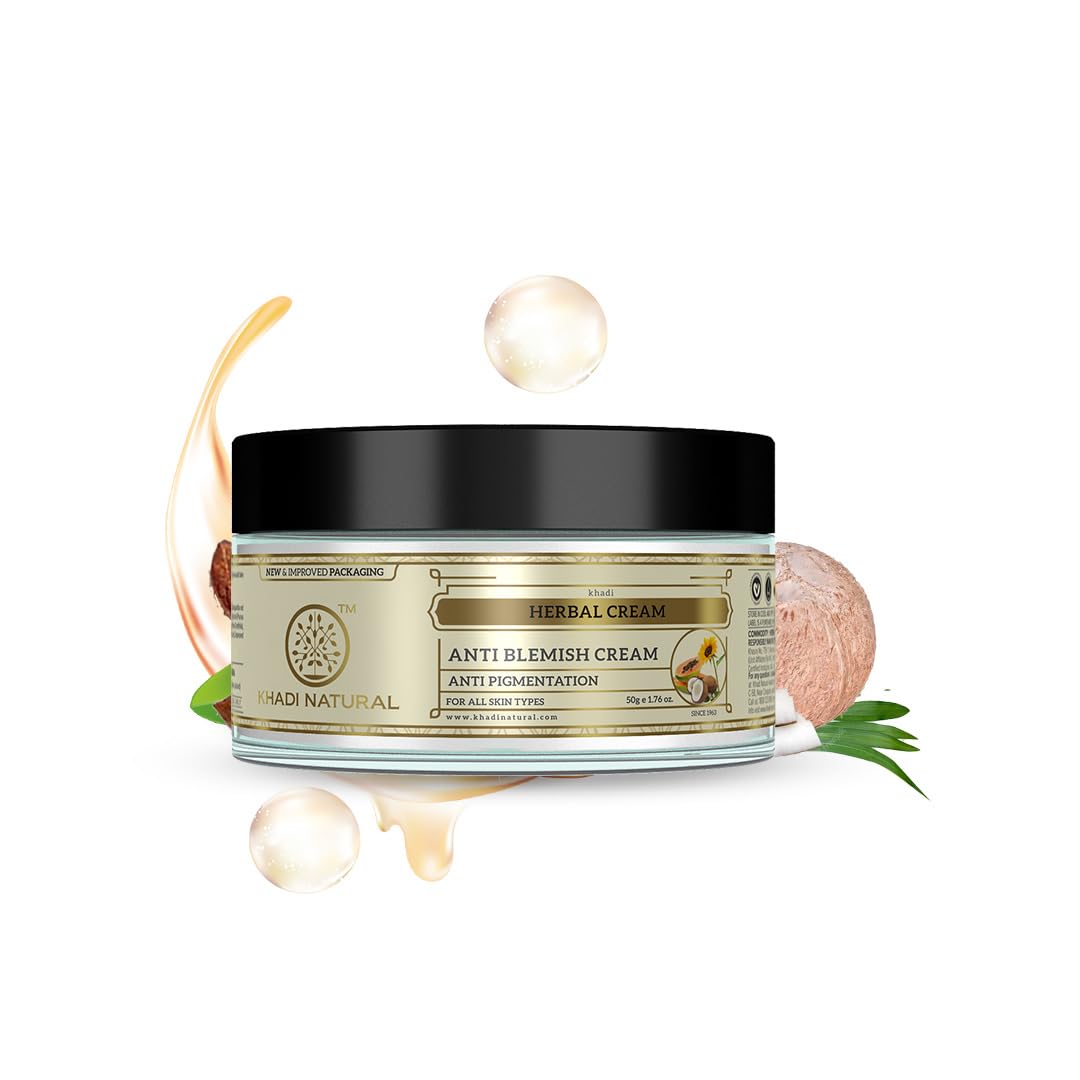 Khadi Natural herbal anti blemish cream jar for facial care