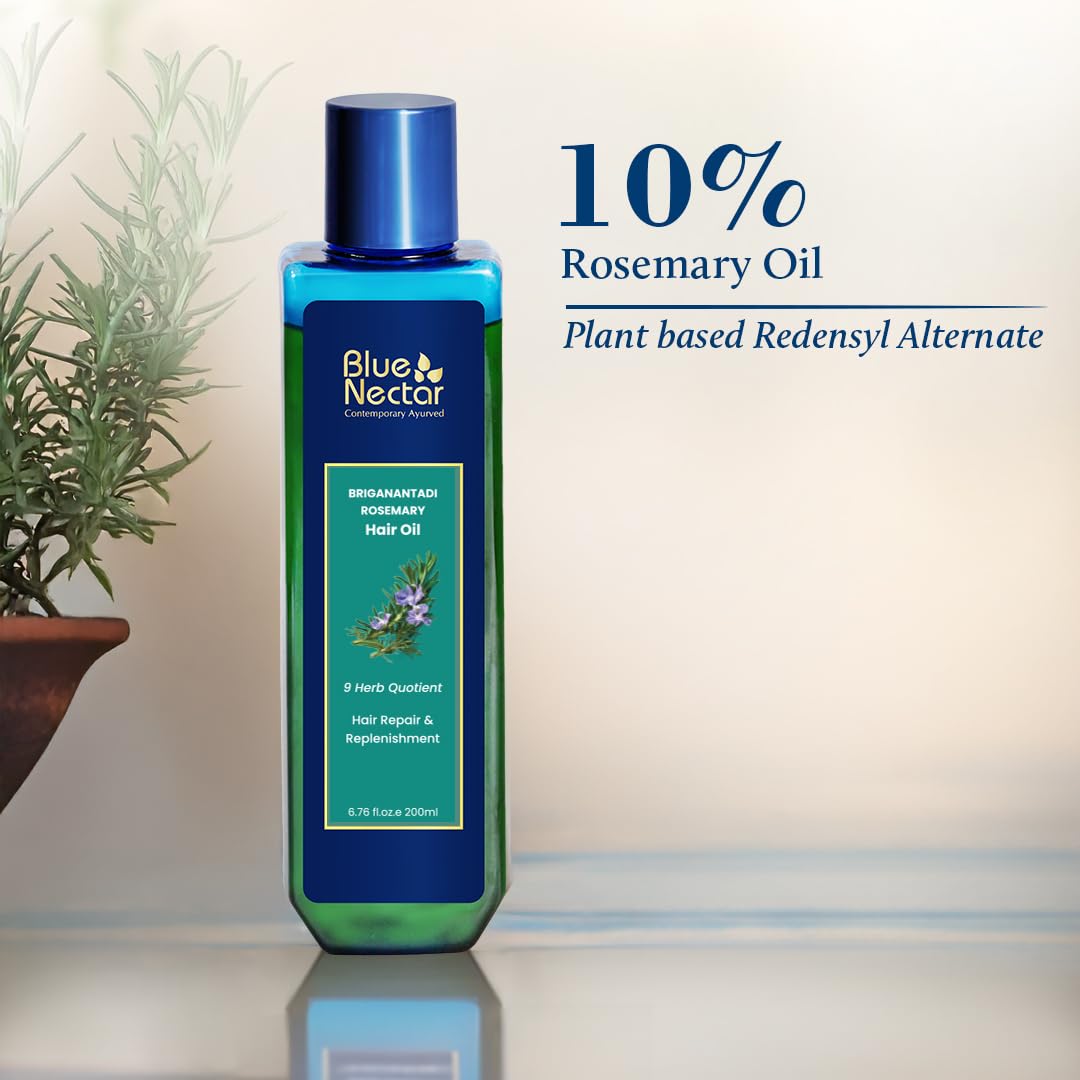 Blue Nectar Rosemary Hair Oil for Hair Growth – view 3