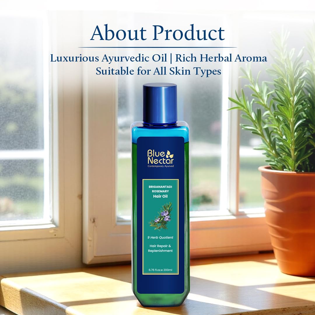 Blue Nectar Rosemary Hair Oil for Hair Growth – view 7