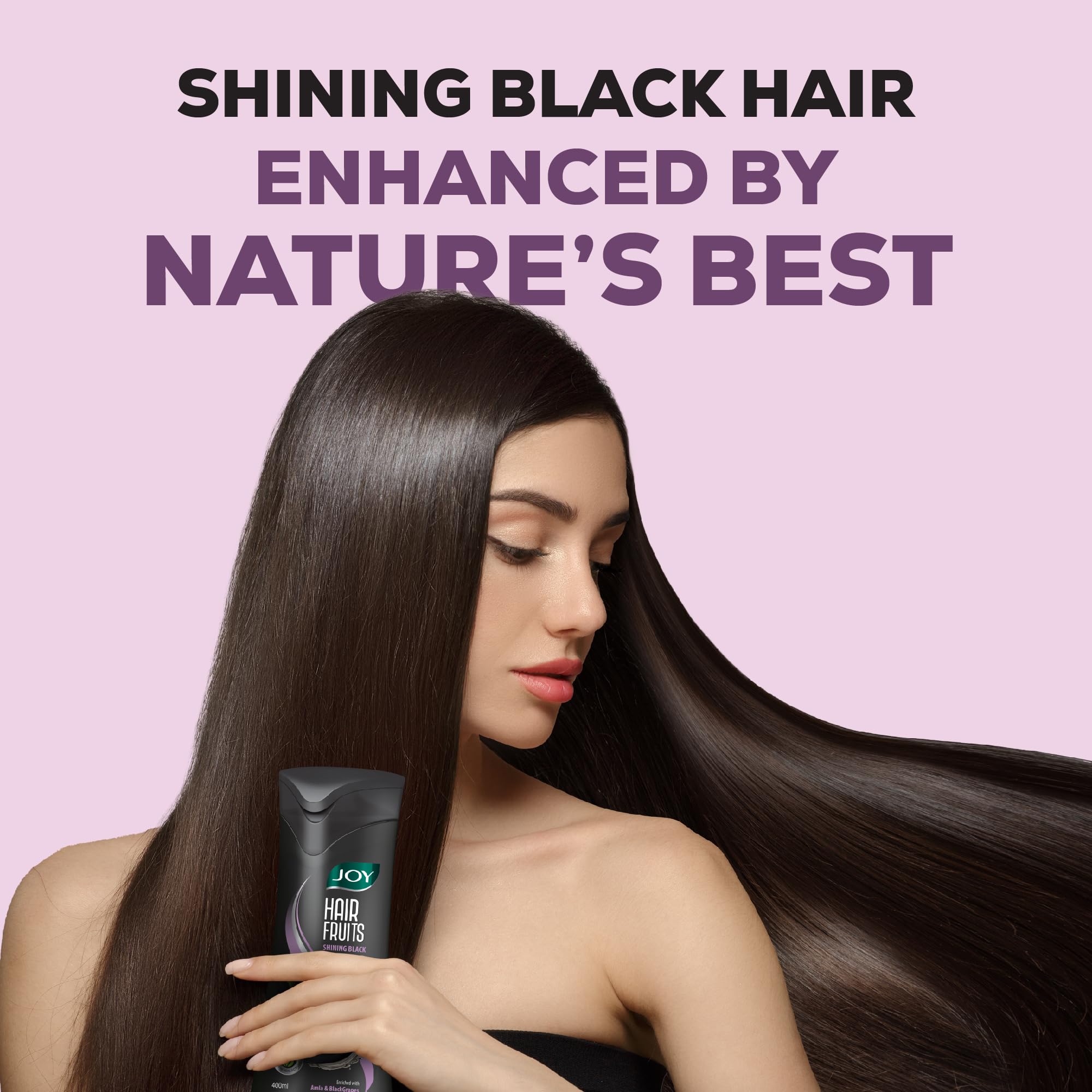 Joy Hair Fruits Shining Black Conditioning Shampoo Enriched with Amla & Black Grapes, 340 ml – view 2