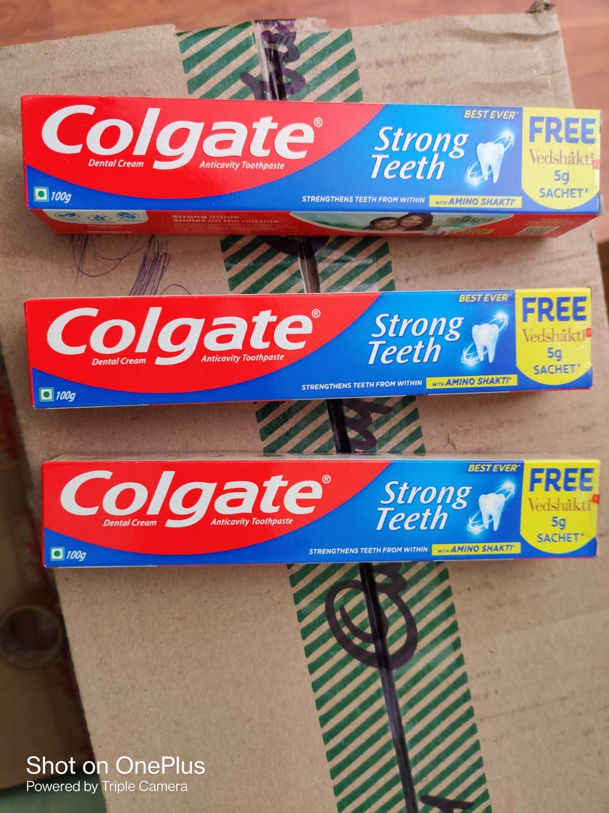 Colgate Toothpaste Dental Cream Strong Teeth - 100Gm (Pack of 3) – view 2