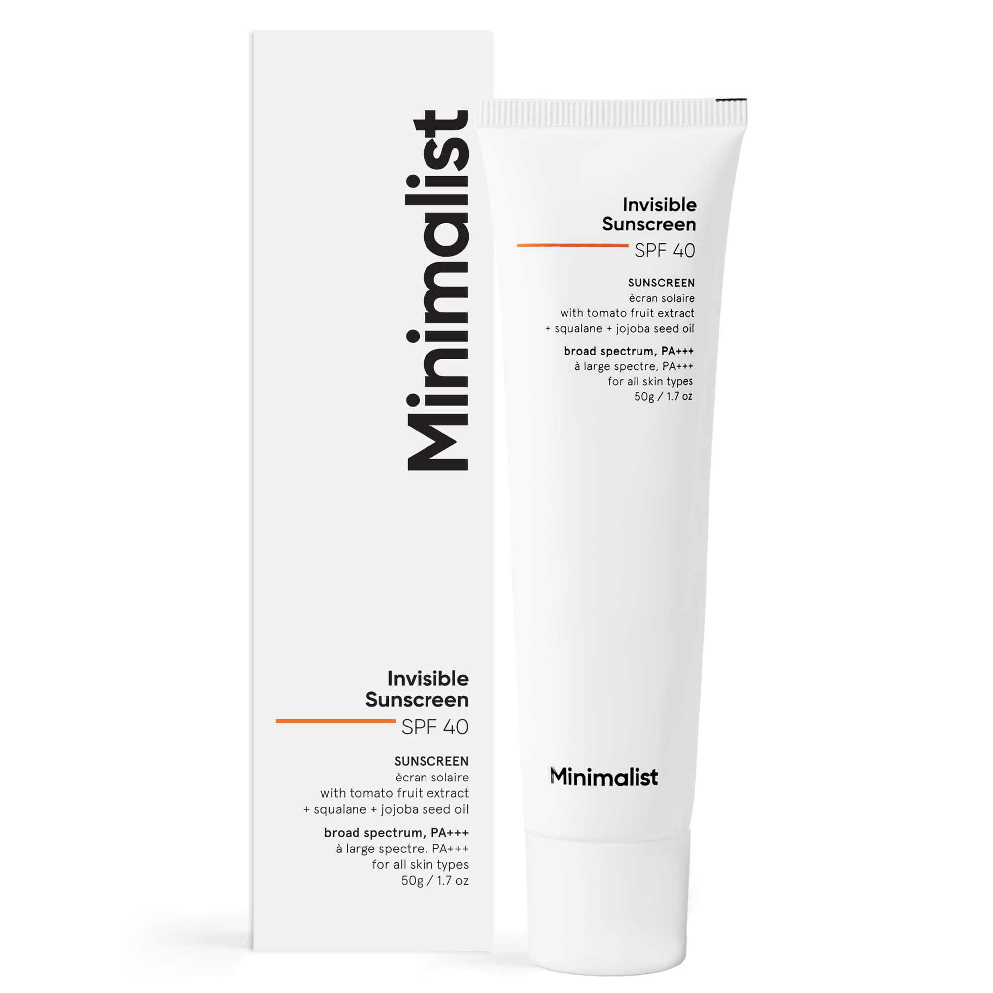 Minimalist sunscreen gel for oily skin in 50 gm tube