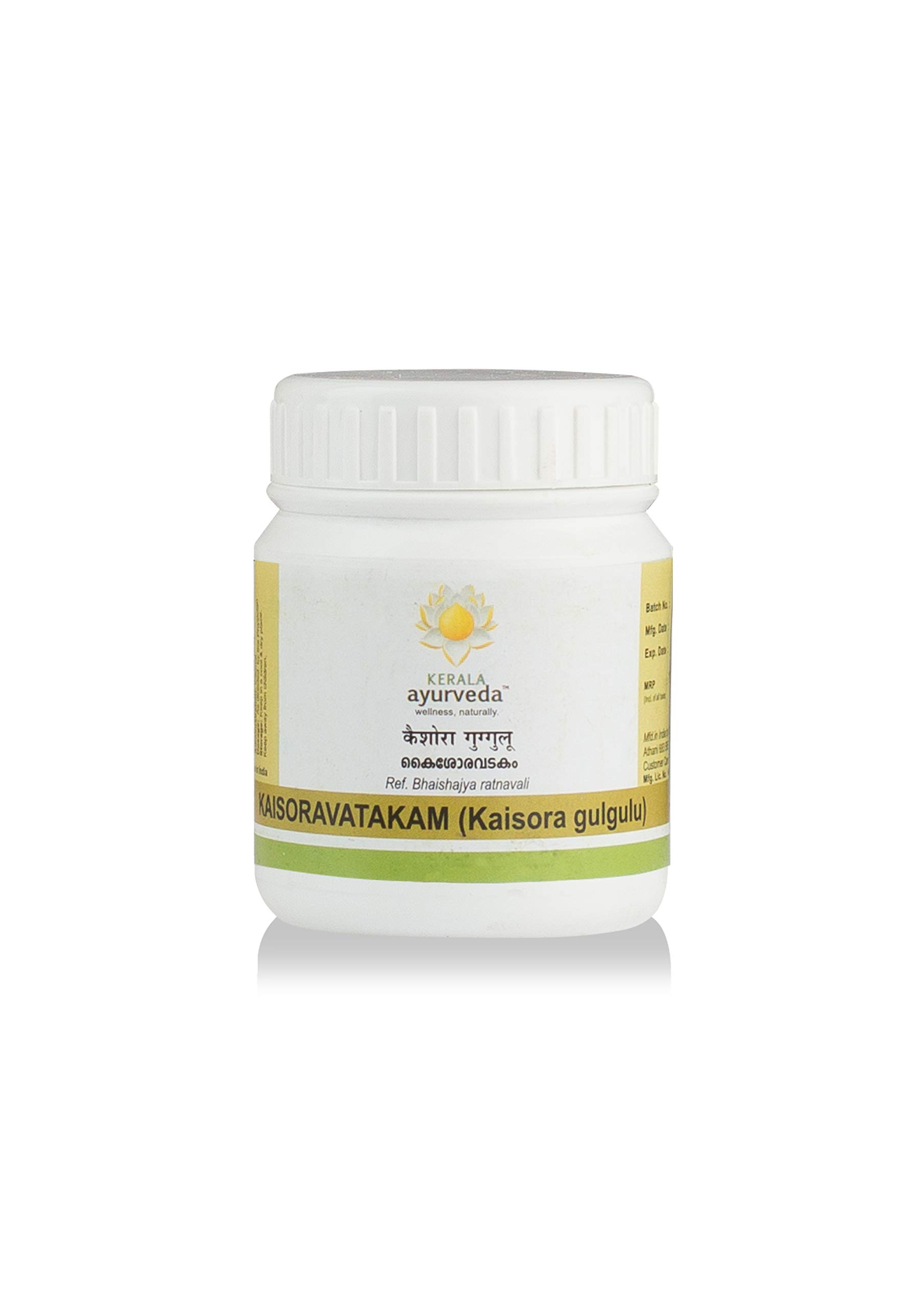 Bottle of Kerala Ayurveda Kaisoravatakam Gulika 50 count tablets