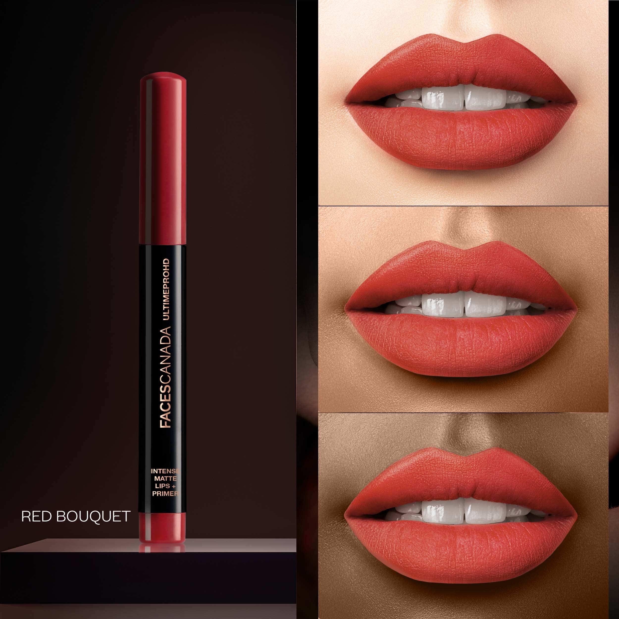FACESCANADA Ultime Pro Hd Intense Matte Lipstick + Primer - Red Bouquet (Red), 1.4G – view 2
