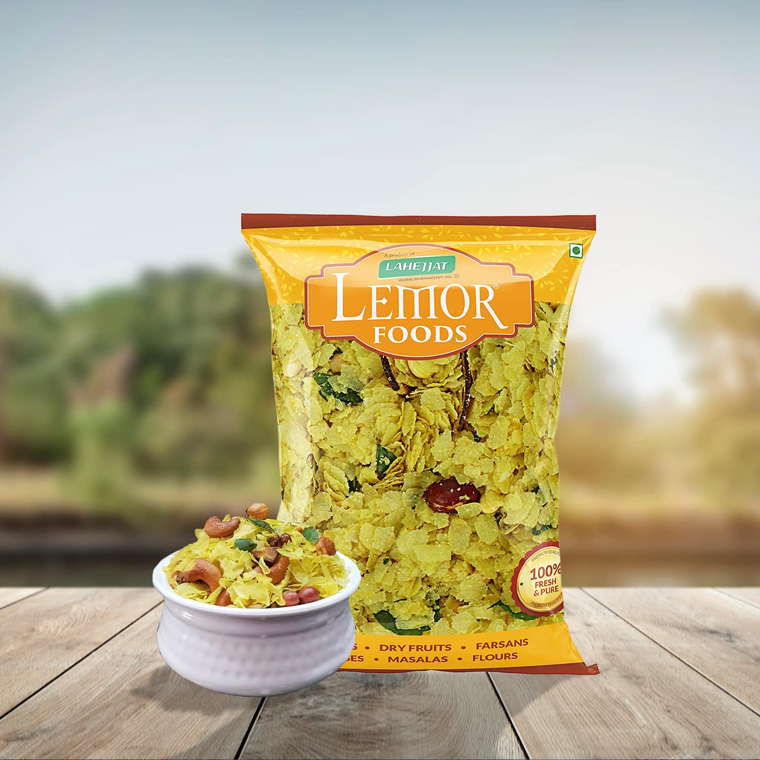 LEMOR Special Nylon Chivda Paper Poha Mixture (400 g, 2 Packs of 200g) – view 2