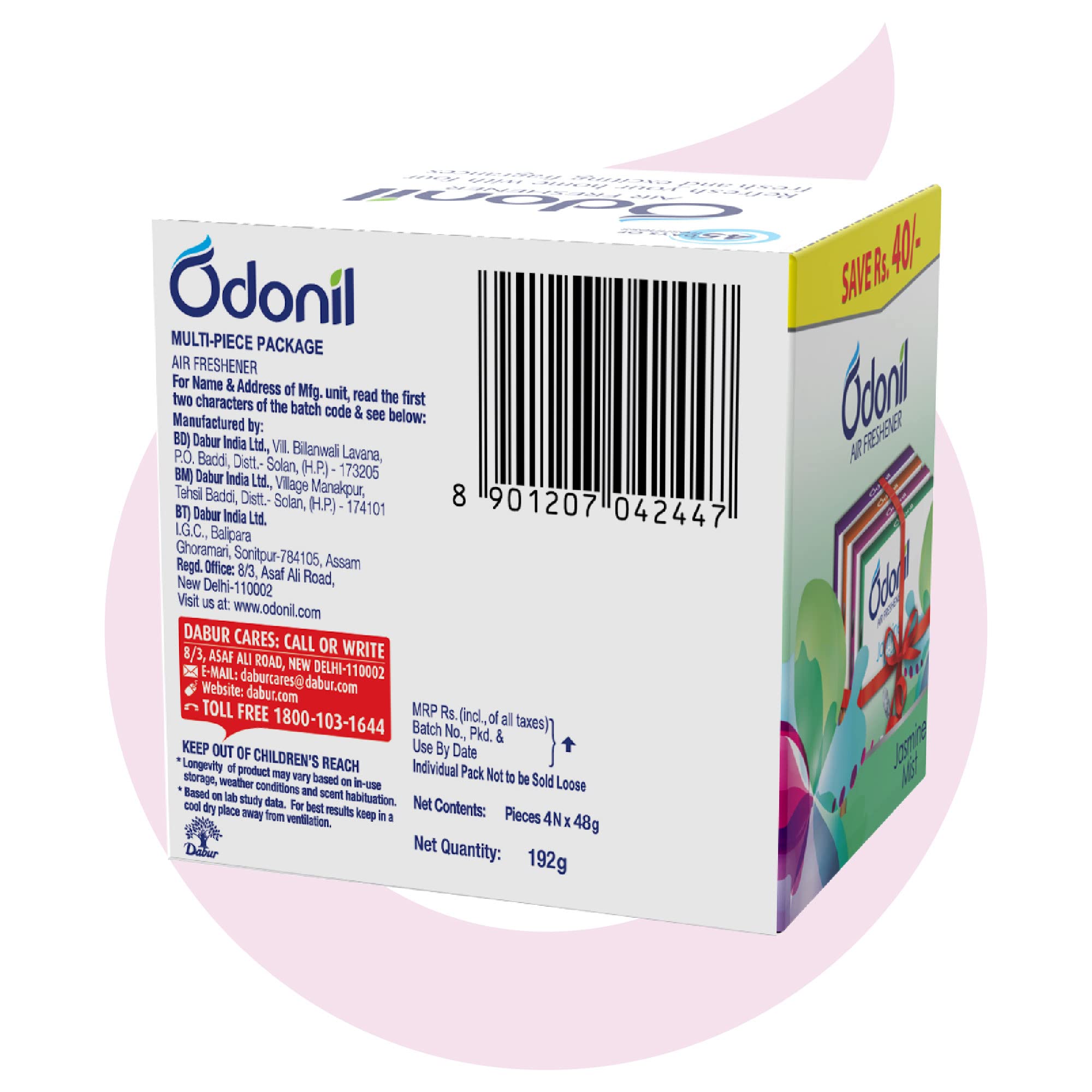 Odonil Bathroom Air Freshner Blocks Mixed Fragrances - 192g (48g*4) – view 6