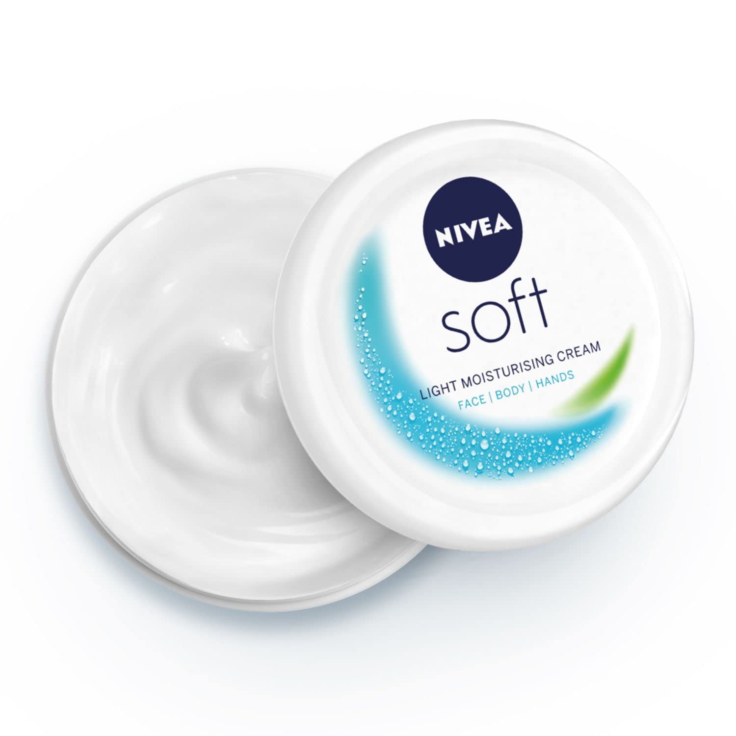 Nivea Soft moisturizing cream 100 ml jar front packaging view