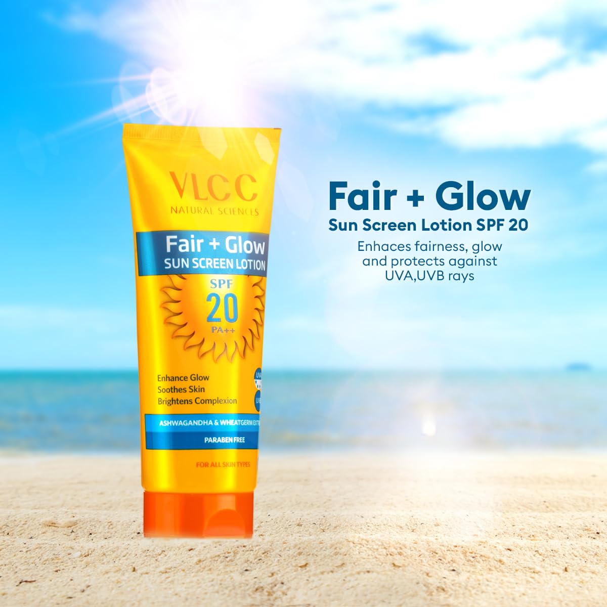 VLCC Fair + Glow Sun Screen Lotion Spf 20 PA++ - 50ml – view 2