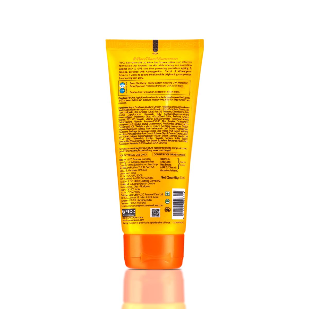 VLCC Fair + Glow Sun Screen Lotion Spf 20 PA++ - 50ml – view 6