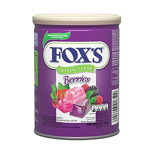 Fox's Crystal Clear Assorted Fruit Flavours 3 X 180g Berries,Fruit,Fruity Mints Tin Pack – view 4