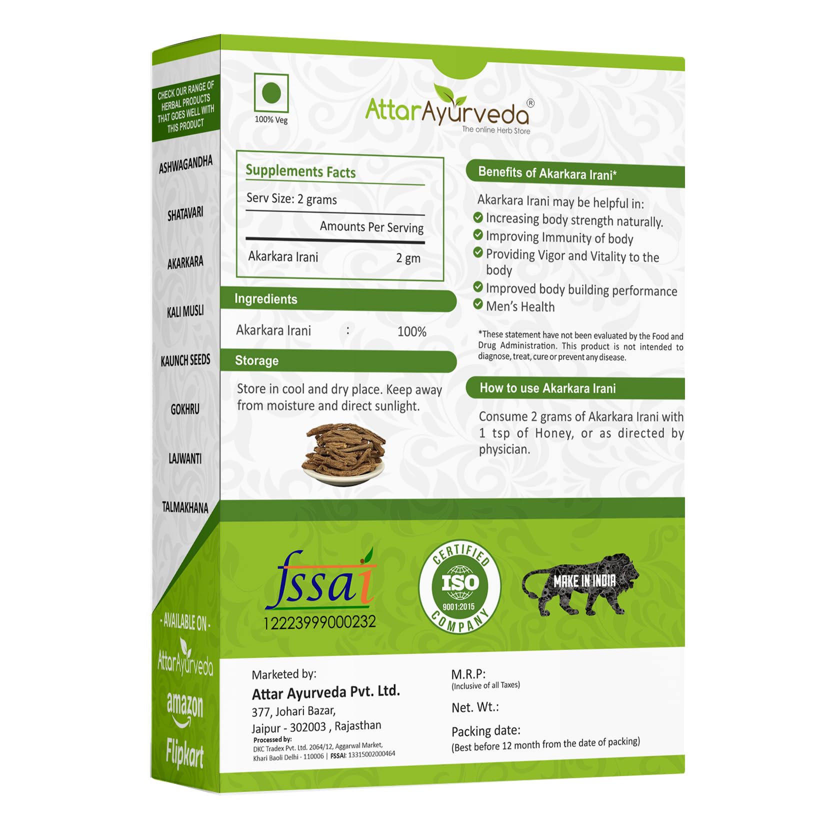 Attar Ayurveda Original Akarkara Powder – view 8