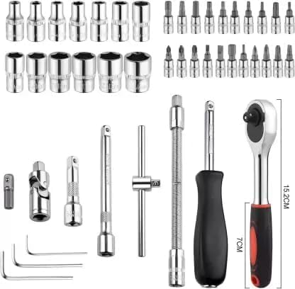 N8STORE Tool Kit Tool Kit for Home Use Tools Kit Spanner Set Socket Set Wrench Set Tools Set Hand Tools Bike Tool Kit Set Socket Wrench Set Spanner Set All Size Tool Kit Goti Pana Set - Box End – view 2