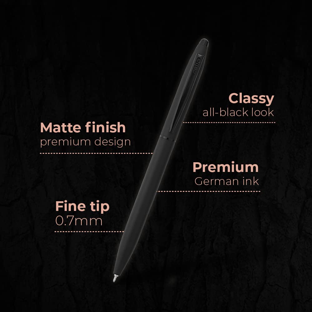 Cello Signature Carbon Slim Ball Pen + Refill Pack – view 3