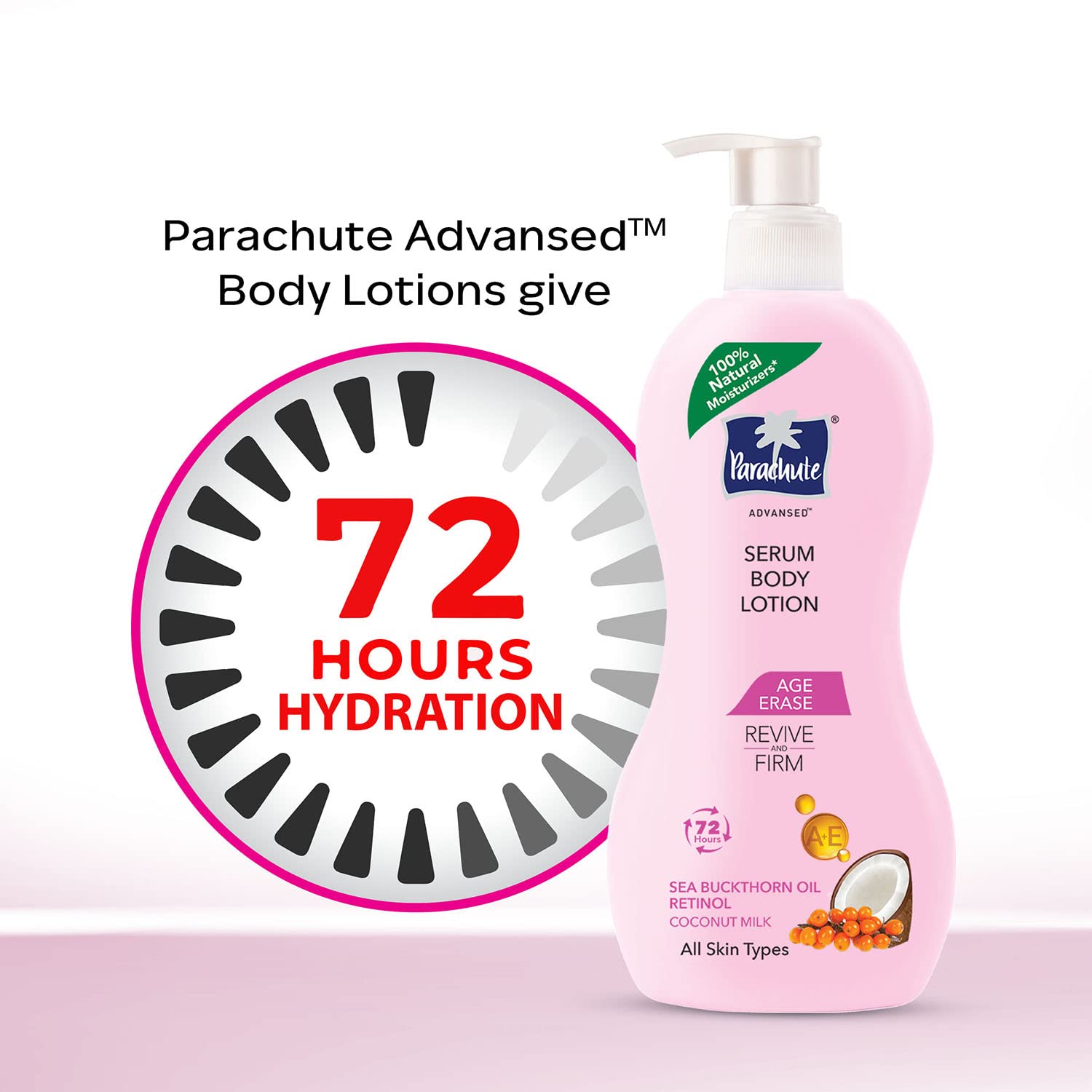 Parachute Advansed Body Lotion for Women, Age Erase Serum, Anti-Aging, Retinol, Coconut Milk, 100% Natural, All Skin Type, 400ml – view 5